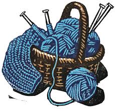 Knitting needles & yarn in a basket